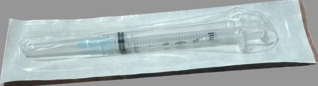 10 Pack 3cc Sterile Syringes with 27G Needles - 2 FREE SYRINGES IN EACH PACK