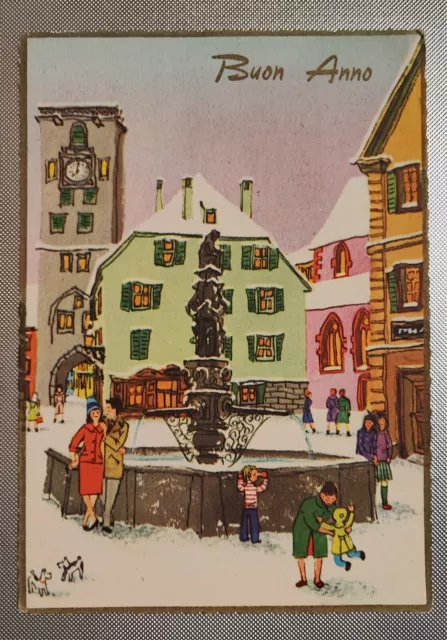 Cartolina Viaggiata Buon Anno 1965