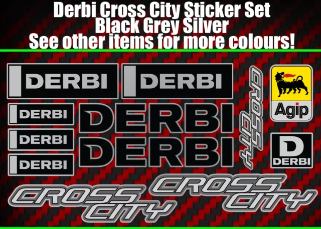 Derbi Cross City stickers Crosscity SM Senda supermoto 50 125 black/silver