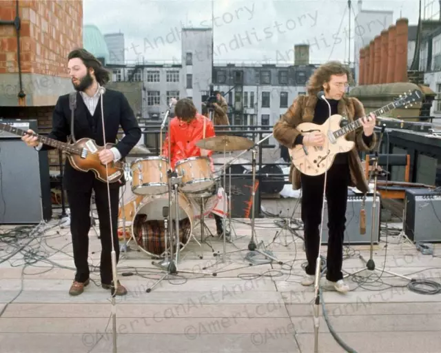 The Beatles Rooftop Concert Color Photo Print Poster Paul John Ringo George
