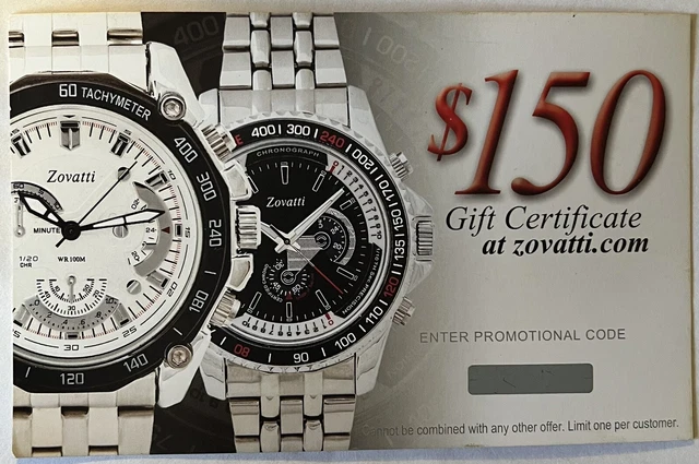 Sealed $150 Zovatti Gift Certificate