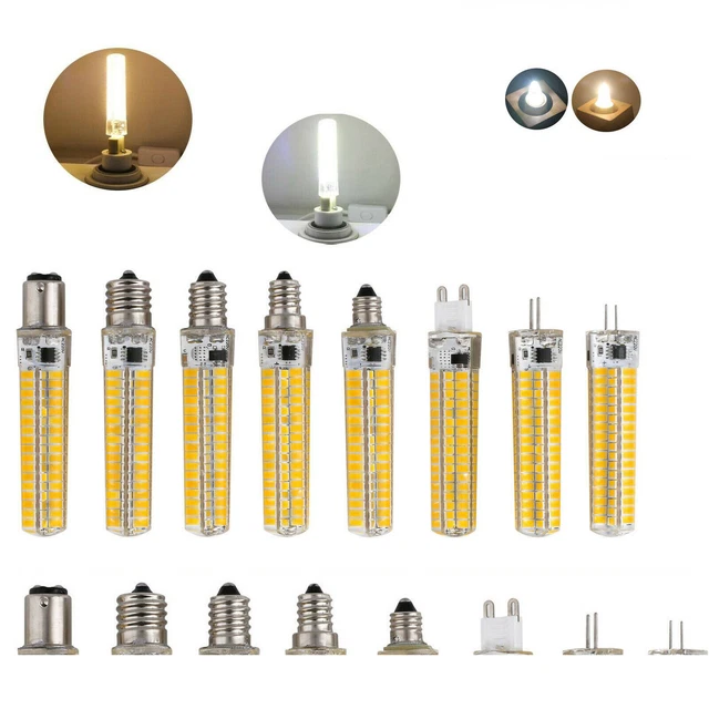 Dimmbare Glühbirne Silikon Lampe E11 E14 E17 B15 G4 G9 GY6.3 220V Maislicht DE
