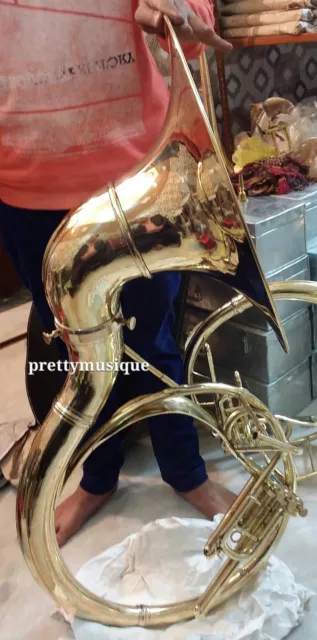 Sousaphone 22"Bell Of Pure Brass In Gold + Gig Bag +Case Box+ Free Fast Shipping