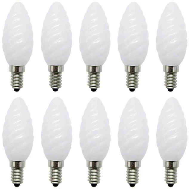 10 x LightMe LED Filament Kerze gedreht 3,5W = 25W E14 matt warmweiß UVP 79€