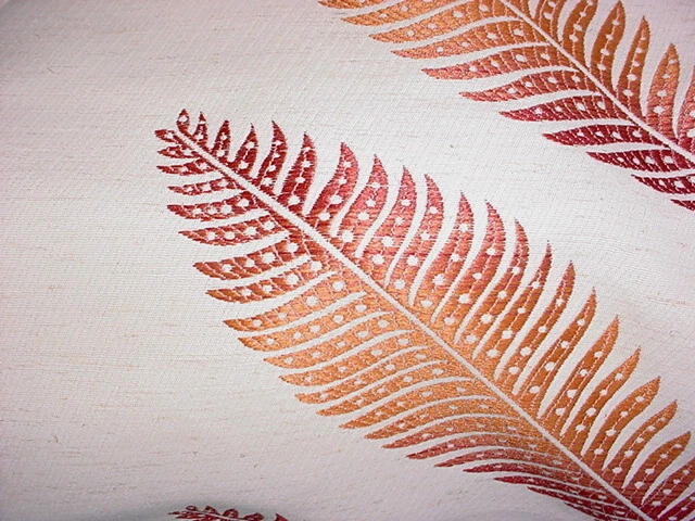 8-3/8Y Kravet Lee Jofa Orangewood Amber Floral Leaf Brocade Upholstery Fabric 3