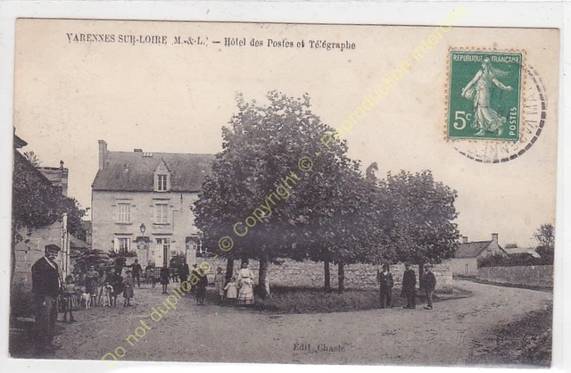 CPA 49730 Varrennes On Loire Hotel Posts & Telegraph Cartoon Edit Chasle ca1911