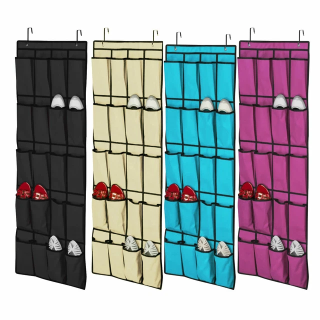 20 POCKET OVER the Door Shoe Organizer Space Saver Rack Hanging Storage
