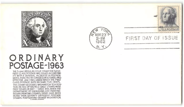 US #1213 FDC, 1962, Stephen Anderson