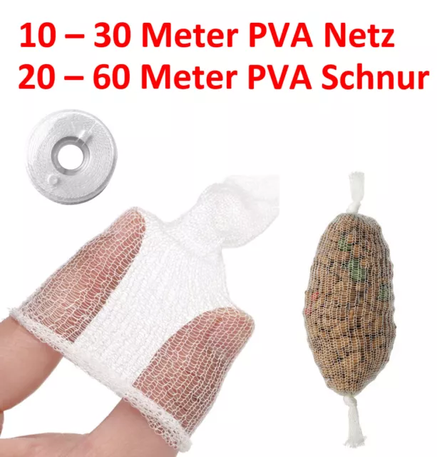 PVA Netz Mesh Nachfüllung wasserlöslich 25/37/44 mm Refill Tube 10-30m/ Schnur