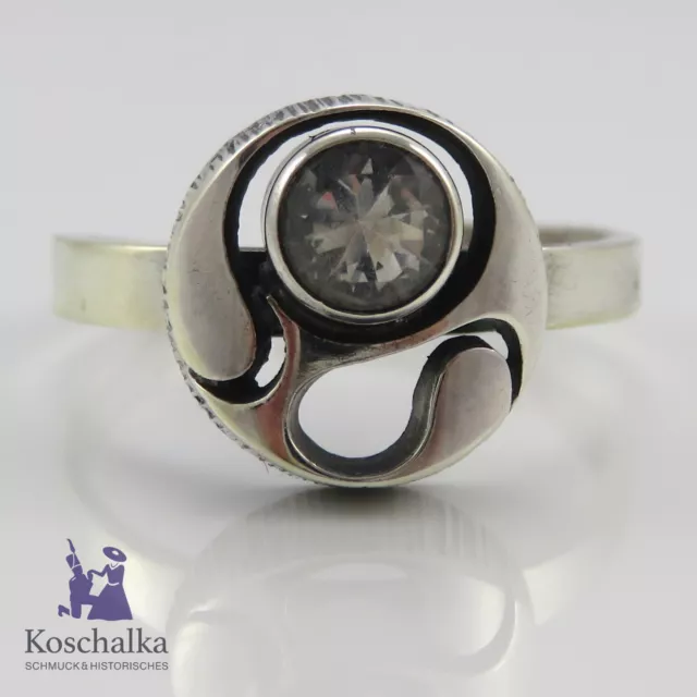 Designer Finland Bergkristall Ring aus 925er Silber, Gr. Nr. 54 (E3903)