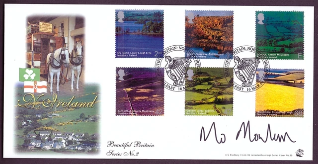 Mo Mowlam autographed 2004 British Journey: Northern Ireland first day cover.