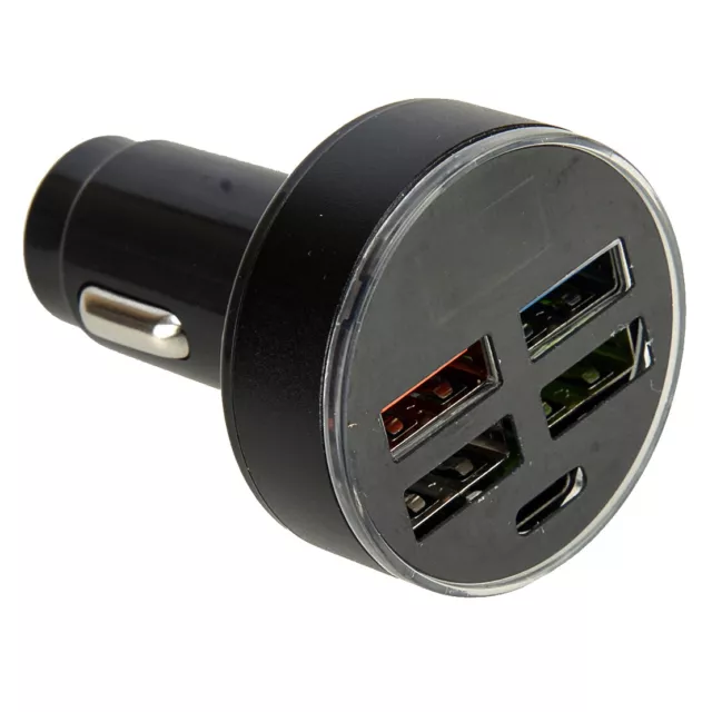 5 Ports 3.1A USB Car Cigarette Charger Lighter Digital LED Voltmeter 12V/24V A9