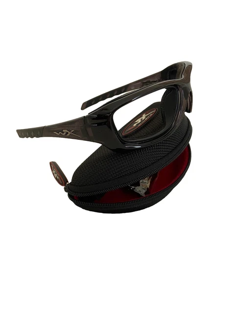 Wiley X Gravity Z87-2 Black Rectangle Wrap Sunglasses- FRAME ONLY