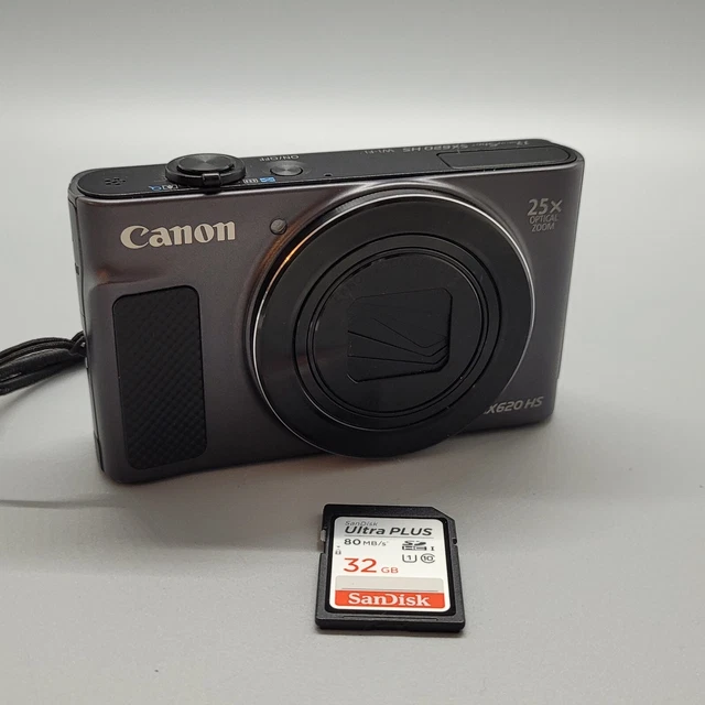Canon PowerShot SX620 HS 20.2MP Compact Digital Camera Black Tested