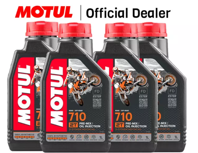 OLIO MOTORE MOTO Motul 710 2T 100% Sintetico - 4 litri lt EUR 53,90 -  PicClick IT