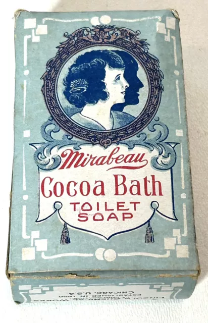 Vintage Mirabeau Cocoa Bath Soap Toilet Soap Empty Antique Box