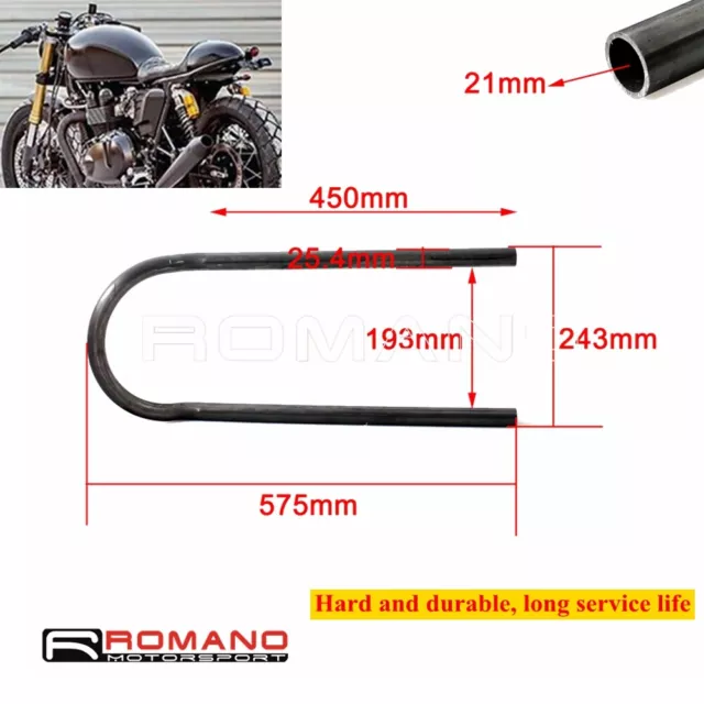 Cerco telaio cuscino in acciaio nudo sedile posteriore moto OD 1" 25,4 mm per Cafe Racer