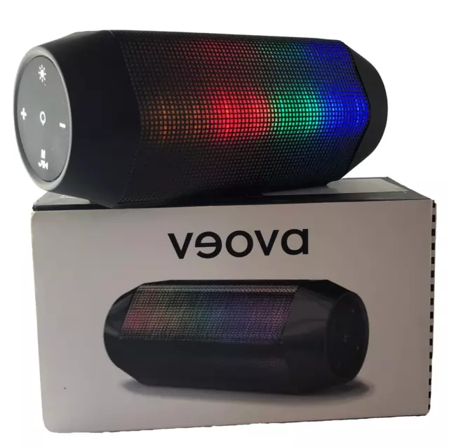 Veova KS-20 Bluetooth Lautsprecher LED Speaker mit Lichteffekten