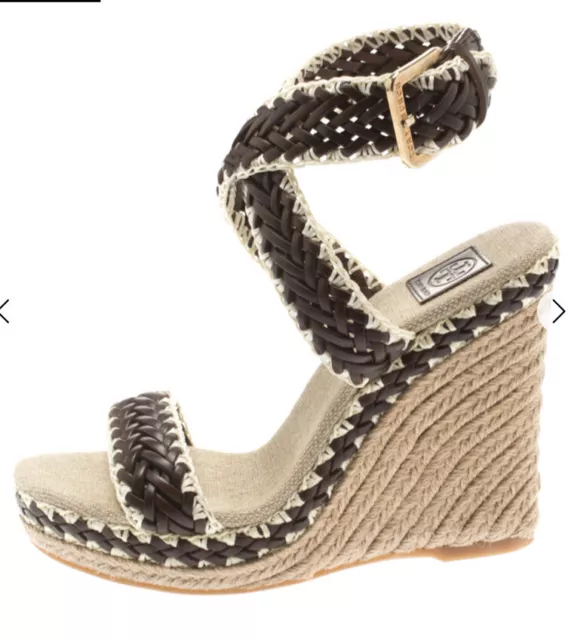 Tory Burch NWOB $350 Lilah Wedge Sandals , Size 7,5