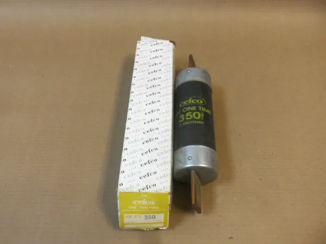 New Cefco 10Kots350 350 Amp 600V Class H One Time Fuse ""Ak""