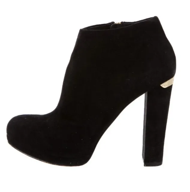 MICHAEL Michael Kors Black Suede Haven Booties Womens Size 9