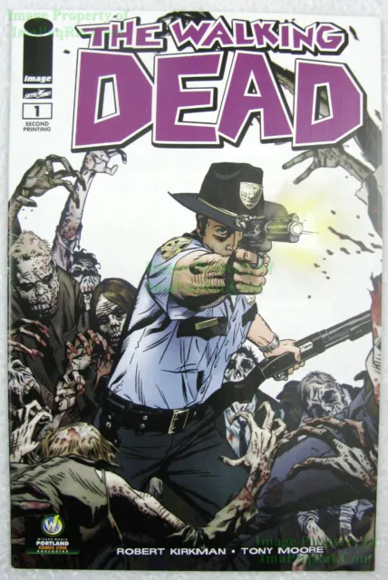 THE WALKING DEAD #1 2nd Print 2013 Wizard World Comic Con Portland Variant NICE!