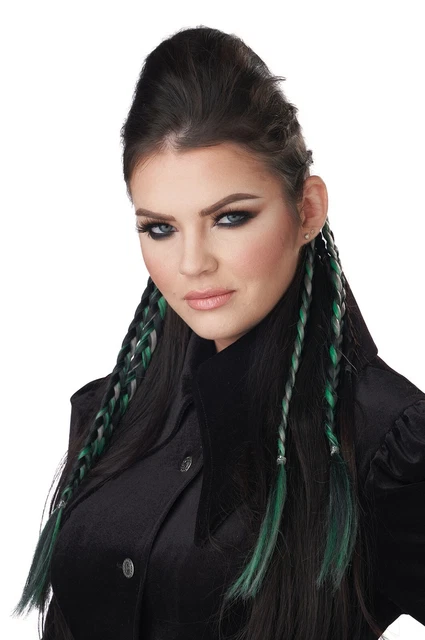 Steampunk Vampire Clip In Braids Costume Wig