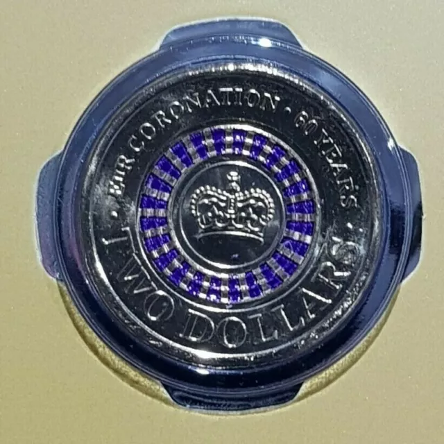 2018 Australia $2 Two Dollar Coin 30th Anniversary 2013 QUEEN CORONATION PURPLE