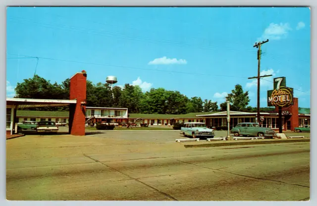 c1960s 7 Gables Motel Restaurant Burnside Kentucky Lake Vintage Postcard