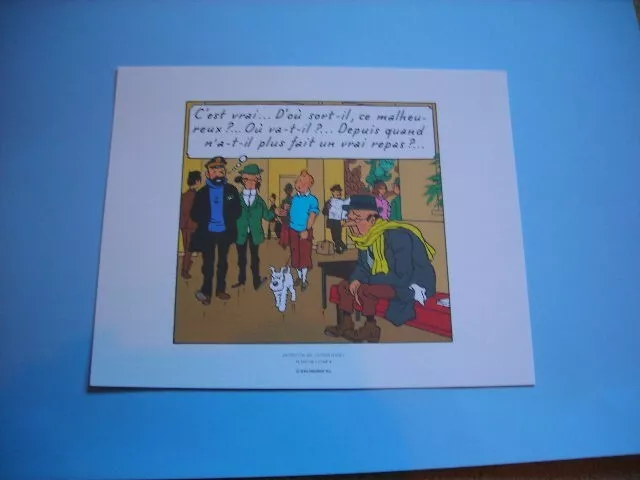 Tintin Lithograph Moulinsart Planche 2 Strip 4