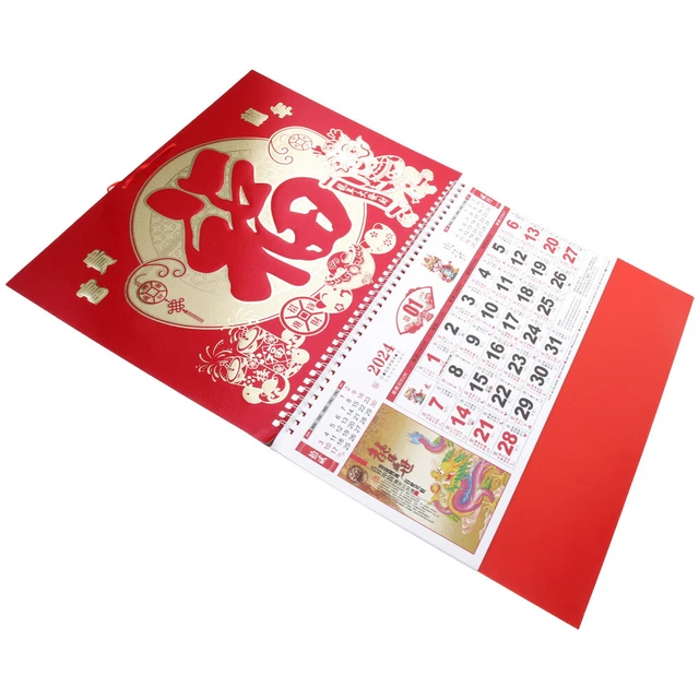 HANGING 2024 CALENDAR Wall Calendar Pendant 2024 New Year Calendar Home