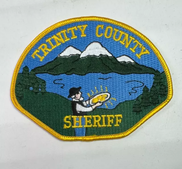 Trinity County Sheriff California CA Gold Panning Police Patch K4