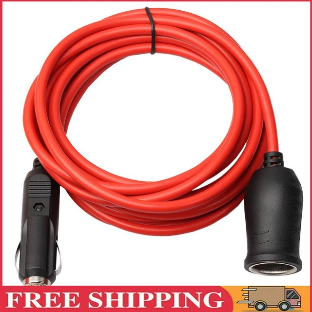 Accendisigari 12 V 24 V 10 A accessorio auto cavo prolunga presa 12 piedi rosso