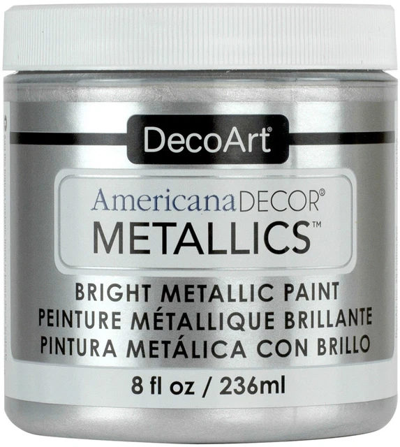 Americana Decor Metallics 8 oz plata esterlina -ADMTL-07