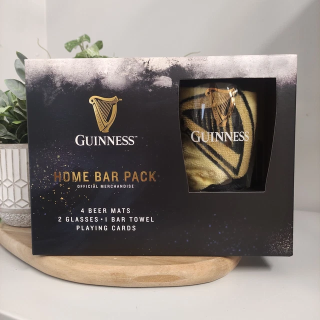 Guinness Home Bar Pack - Gravity Pint Glasses, Bar Towel & Playing Cards Guinness Home Bar Pack - Gravity Pint Glasses, Bar Towel & Playing Cards