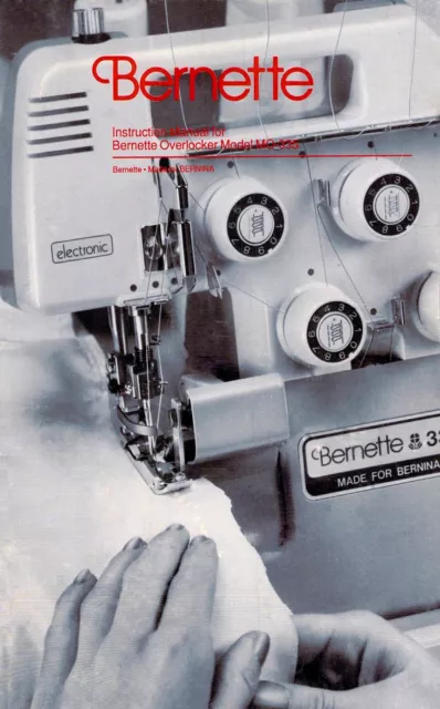 Bernina BERNETTE MO-335 SERGER INSTRUCTION Book / OPERATING MANUAL on CD
