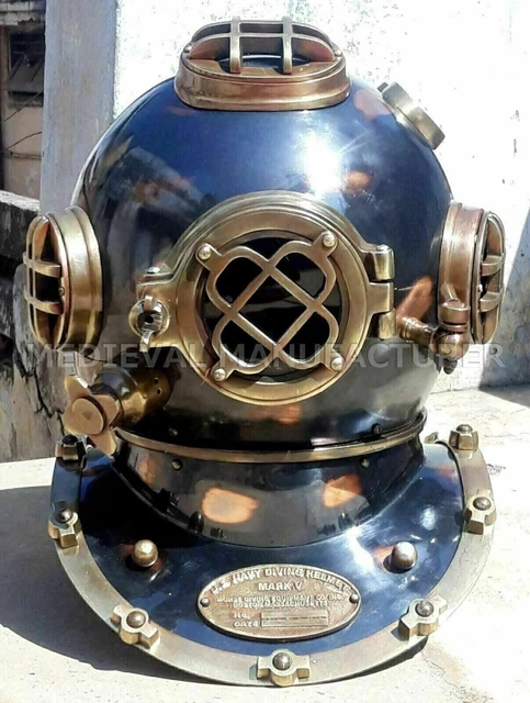 Antique 18" Diving vintage BOSTON MARK V U.S Navy Deep Sea Divers Helmet Replica