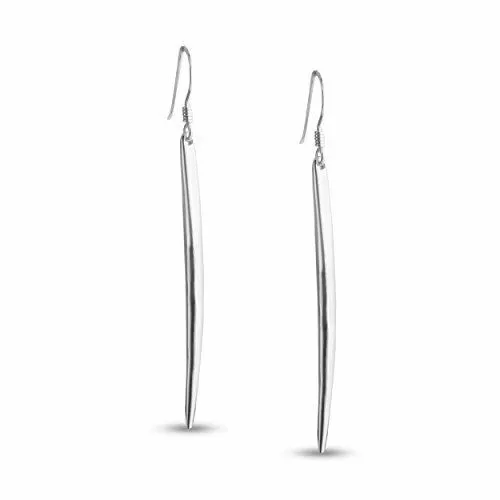 Azaggi 925 Sterling Silver Long Spike Drop Dangle Hook Earrings Jewelry Gift