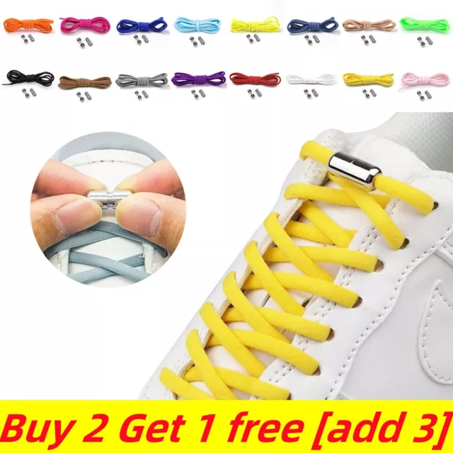 No Tie Shoe Laces Adult Kid Elastic Trainer laces Lazy Easy No-tie Shoelaces