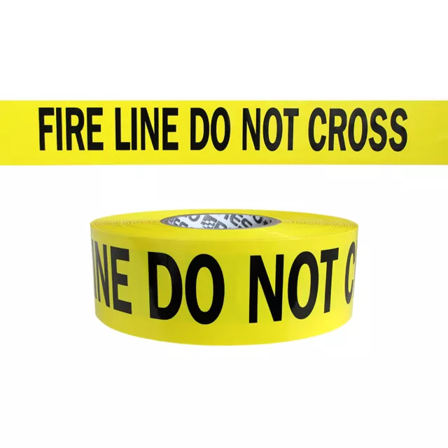 Presco 3 Mil Barricade Tape: 3 in. x 1000 ft. (FIRE LINE DO NOT CROSS)