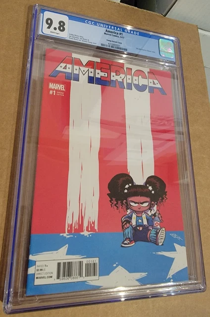 America #1 (2017) Skottie Young variant cover, 1st solo America Chavez CGC 9.8