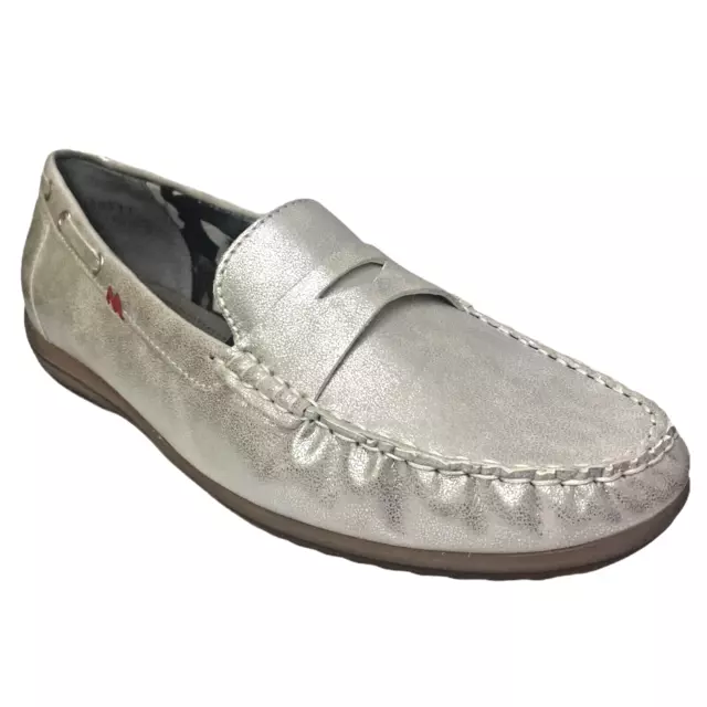 Jenny Ara Ladies Womens Slip On Leather Flats Loafers Boat Moccasin Shoes Size 7