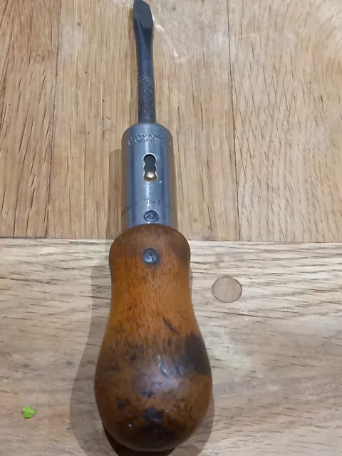 Vintage Ratchet Screwdriver By Moore & Wright. Built In 'Britains Tool Factory'