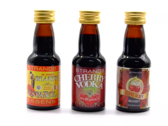 Brandy Español + Brandy Cereza + Vodka Cereza - Esencia para Alcohol, Vodka