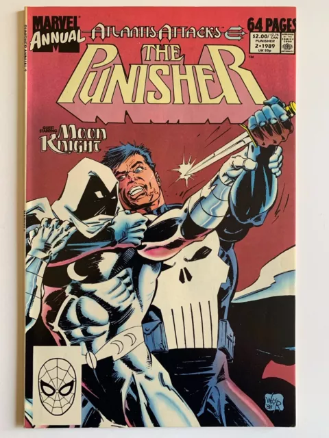 The Punisher Annual 2 Marvel Comics 1989 1st Battle w/ Moon Knight