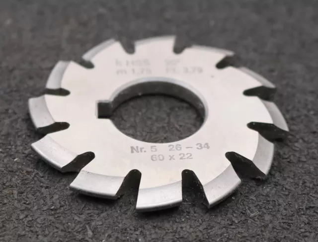 DOLD Zahnformfräser m= 1,75mm No. 5 für Z= 26-34 EGW 20° gear profile cutter