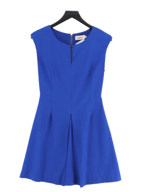 Louche Women's Midi Dress UK 10 Blue 100% Polyester A-Line