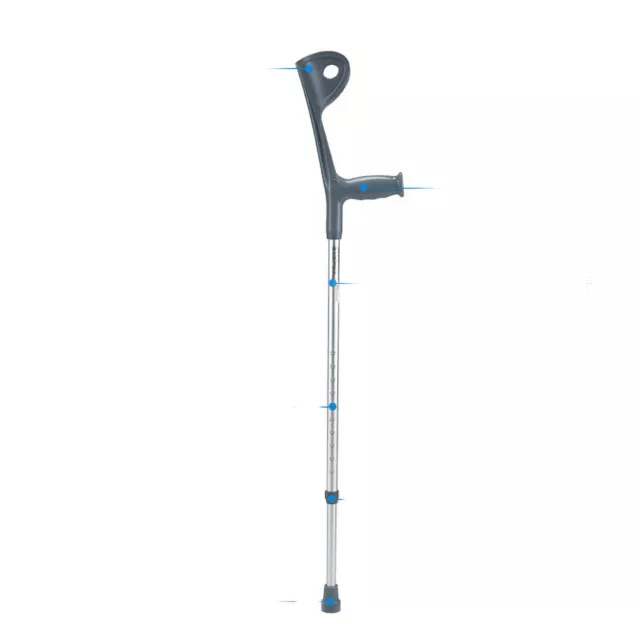Muletas de codo de aluminio elástico de alta capacidad de carga bastón antes de caminar OCH