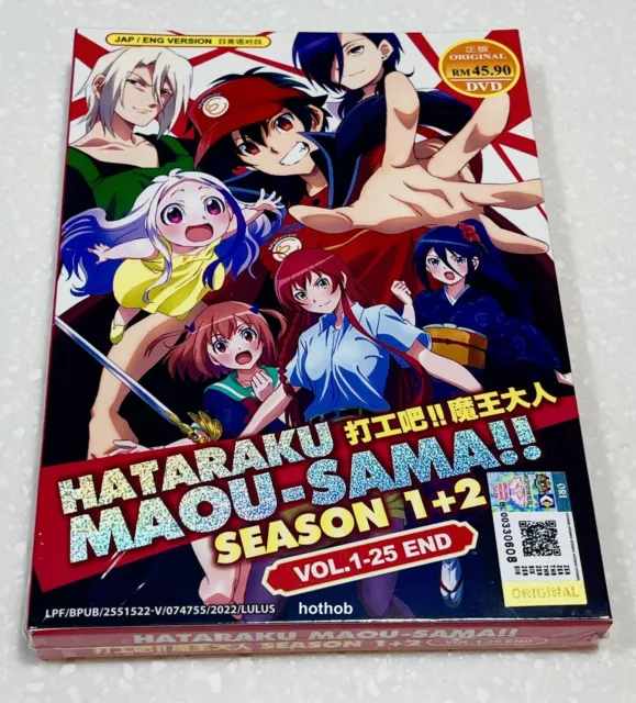 ENGLISH DUBBED HATARAKU Maou-sama!! Season 1+2 (VOL.1-25End) DVD