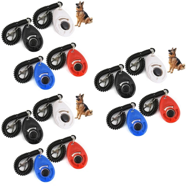12 piezas Sounding Clicker Obedience Agility Trainer Aid Colorful Perros Educación
